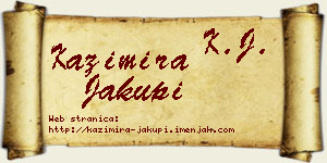 Kazimira Jakupi vizit kartica